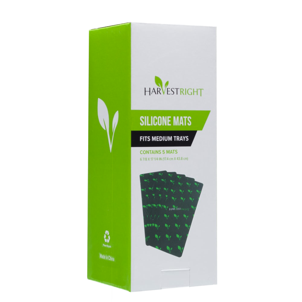 Box of reusable silicone mats designed for medium trays to simplify freeze drying cleanup, included in Kitchen & Food, Food Preservation, Drying, Best Sellers, and Promo Eligible collections.