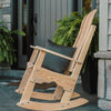 Handcrafted cypress rocking chair made by Amish craftsmen, designed for outdoor and indoor use with durable, naturally insect-repellent wood, featured in Home & Decor and USA Made collections.
