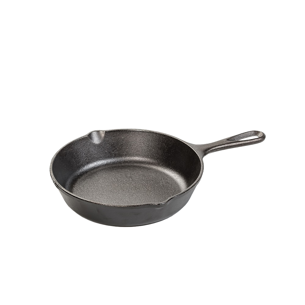 8-inch pre-seasoned cast iron skillet with a long handle, crafted in the USA, ideal for Kitchen & Food, Cookware, Cast Iron, Best Sellers, and Promo Eligible collections.