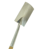 Border spade with a mirror-polished stainless steel head and wooden handle, designed for efficient digging and cultivation in confined garden spaces, featured in Farm, Garden & Tool and Digging and Cultivating collections.