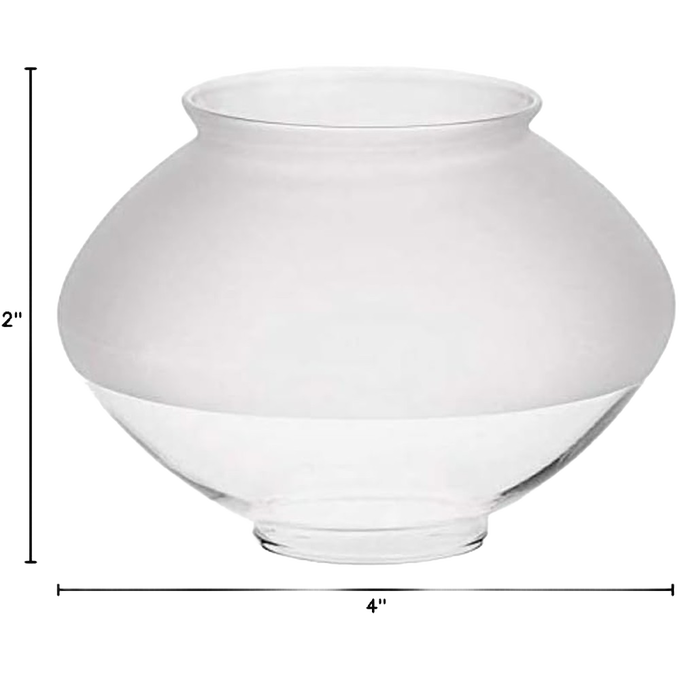 Clear replacement Pyrex globe with a unique rounded shape designed for gas lights, suitable for lamps and lighting, featured in Lamps & Lighting, Gas Lights, Best Sellers, and Promo Eligible collections.