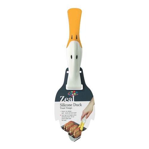 Duck-shaped toast tongs with a heat-resistant silicone beak, crafted for safe and easy toast retrieval, featured in Kitchen Gadgets, Kitchen Accessories, and Best Sellers collections.