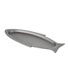 Handcrafted cast iron fish grill pan shaped like a fish, designed for searing whole small fish or filets, ideal for Kitchen & Food, Cast Iron, Grilling, and Best Sellers collections.