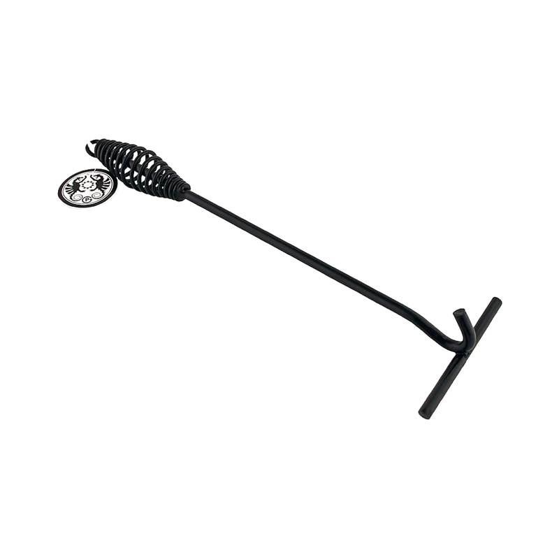 Curved metal lid lifter with ergonomic handle designed for safely lifting hot Dutch oven lids, featured in Farm, Garden & Tool, Camping, Best Sellers, and Promo Eligible collections.