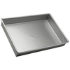 Silver rectangular baking pan with corrugated surface for even heat distribution, made in USA with Americoat nonstick coating, ideal for Kitchen & Food, Cookware, and Baking Supplies collections.