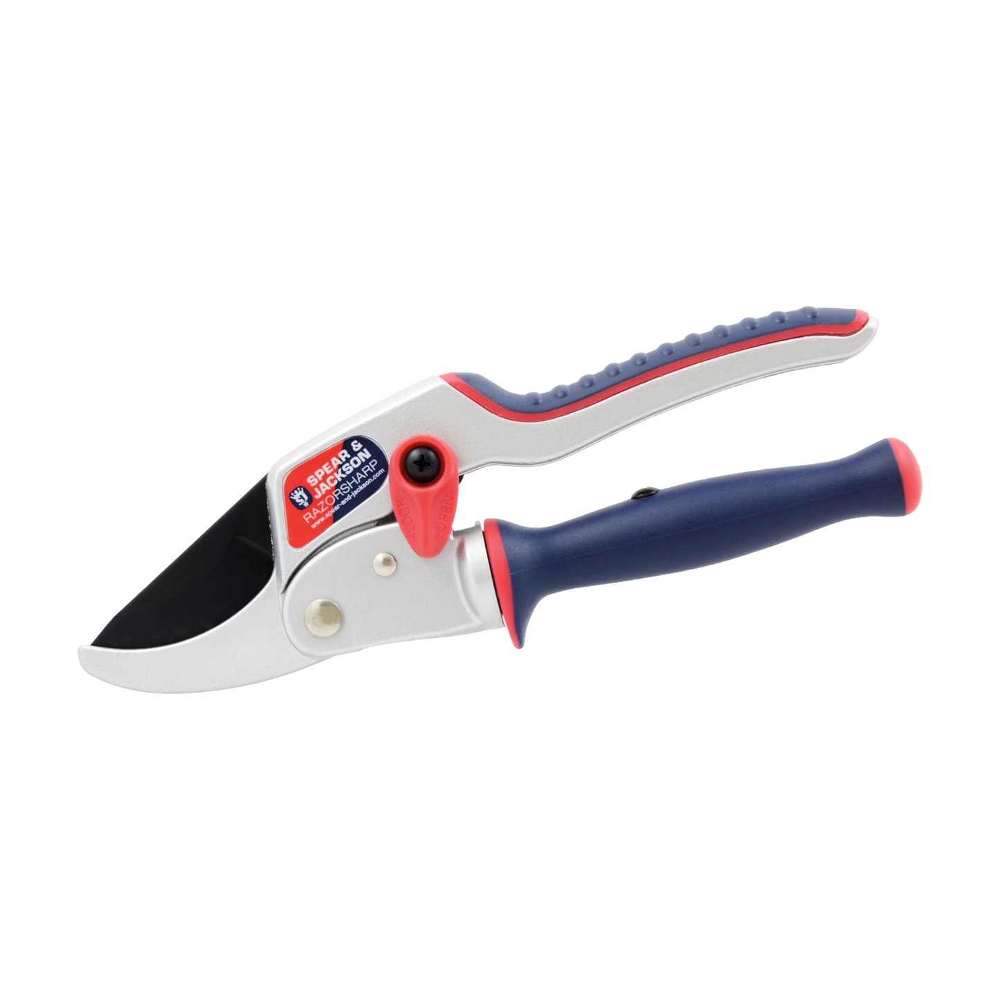 Ergonomic ratchet anvil pruners with twist handle featuring cushioned grips and durable steel blade, ideal for Farm, Garden & Tool, Garden Accessories, and Lawncare collections.