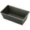 Non-stick heavy gauge steel loaf pan with corrugated sides and tapered square corners, designed for bread making and baking, featured in Kitchen & Food and Baking Supplies collections.