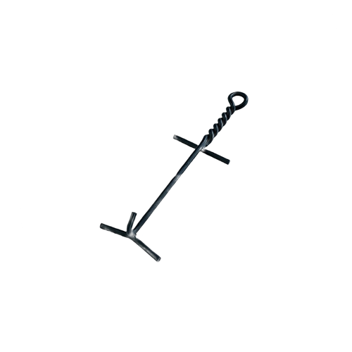 Heavy duty steel lid lifter with high temperature black finish, featuring a twisted handle for secure grip, designed for camp and dutch ovens, ideal for Farm, Garden & Tool and Camping collections.