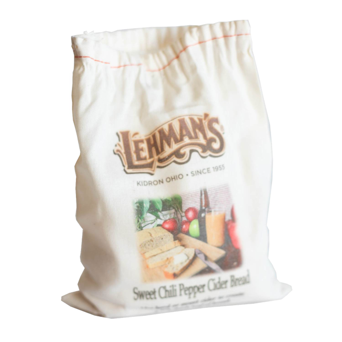 Natural fabric bag featuring handcrafted sweet chili pepper cider bread mix with rustic food photography, ideal for Kitchen & Food, Pantry, Dry Goods and Mixes, Best Sellers, and Promo Eligible collections.