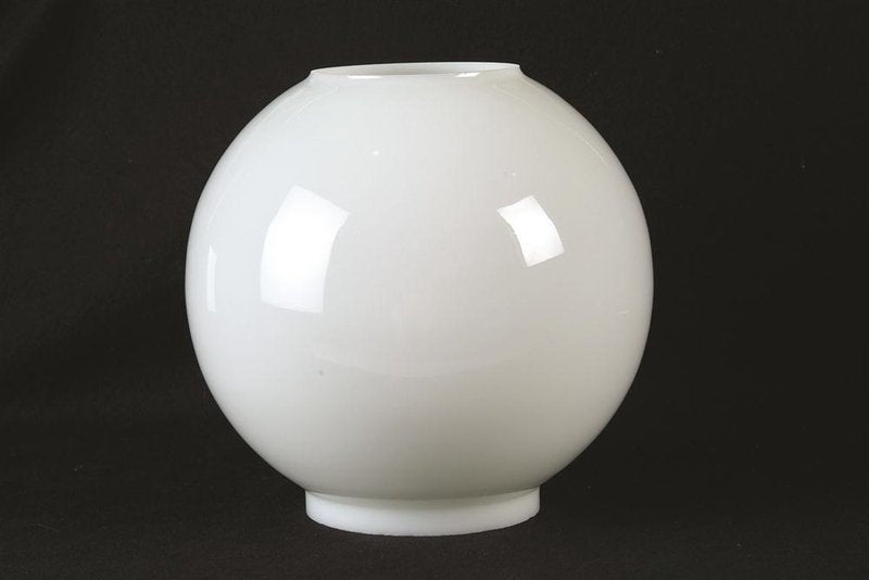 Classic opal glass ball oil lamp shade with smooth, glossy finish, ideal for Lamps & Lighting, Parts and Accessories, Lamp Shades, Best Sellers, and Promo Eligible collections.