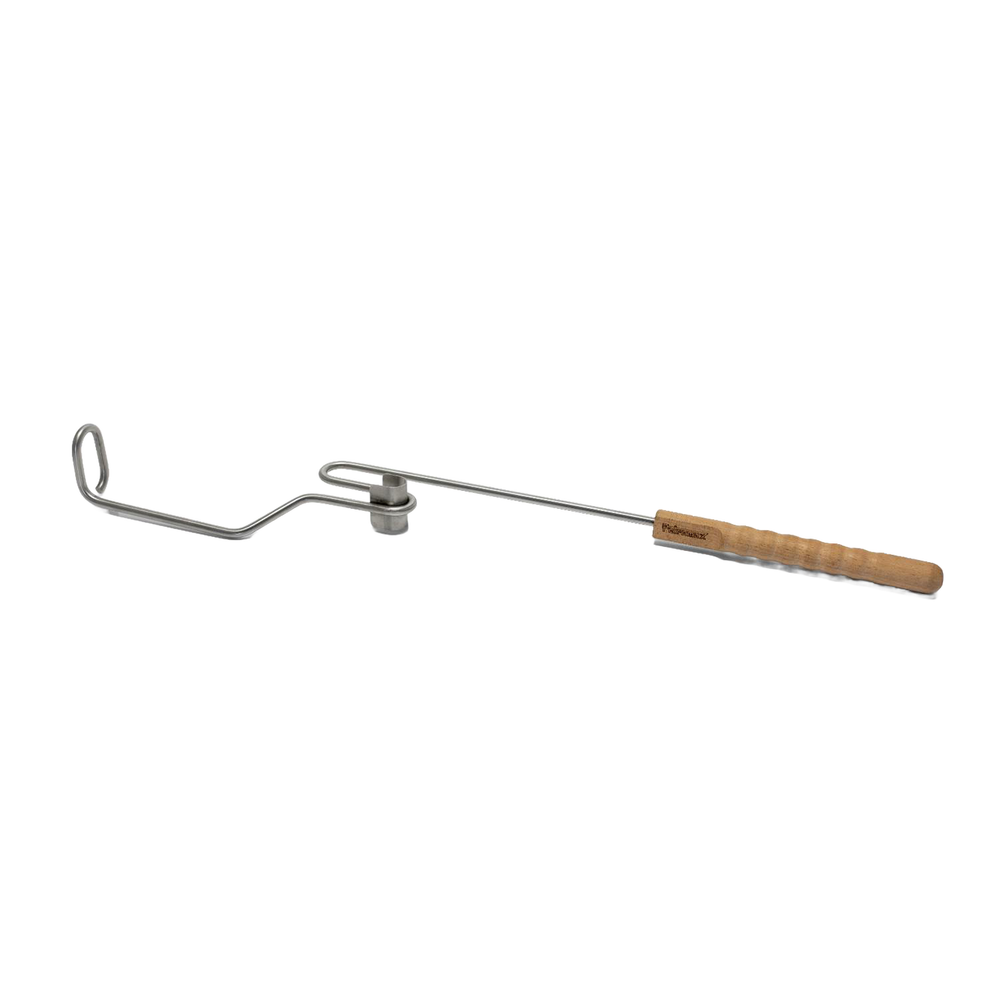 Long metal pouring aid with a wooden handle, designed for safely serving hot coffee from a percolator, ideal for Farm, Garden & Tool, Camping, and Best Sellers collections.