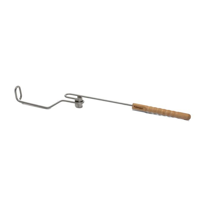Long metal pouring aid with a wooden handle, designed for safely serving hot coffee from a percolator, ideal for Farm, Garden & Tool, Camping, and Best Sellers collections.