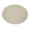 Natural beige stoneware pizza baking surface handcrafted in USA, designed for even heat distribution and healthier cooking, ideal for Kitchen & Food, Cookware, and Best Sellers collections.