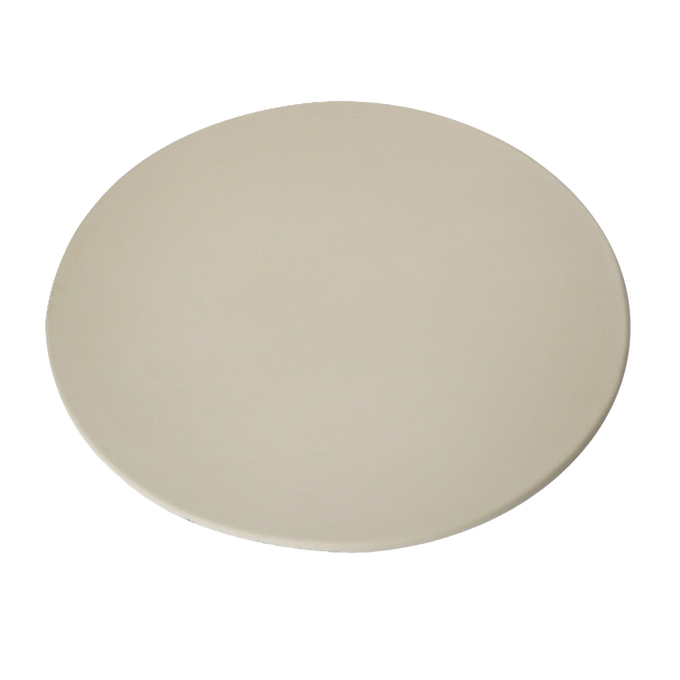 Natural beige stoneware pizza baking surface handcrafted in USA, designed for even heat distribution and healthier cooking, ideal for Kitchen & Food, Cookware, and Best Sellers collections.