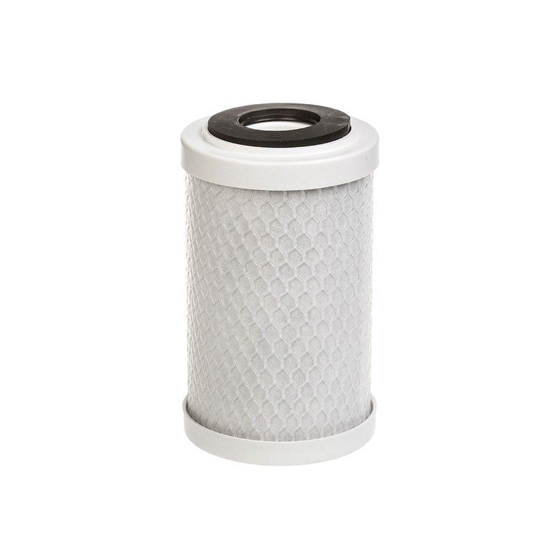 Replacement carbon filter with white plastic end caps and hexagonal mesh pattern, designed for water treatment in Farm, Garden & Tool, Appliances, and Emergency Supplies collections.
