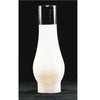 Clear glass oil lamp chimney with a 2-5/8 inch base and bulbous midsection, crafted for vintage round wick lamps, featured in Lamps & Lighting and Parts and Accessories collections.