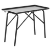 Black collapsible outdoor cooking table with sturdy all-steel frame and three-sided raised edges, suitable for camping and farm use, featured in best sellers and promo collections.