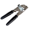 Heavy gauge chromed steel can opener with black rubberized grips for comfortable use, handcrafted in the USA, featured in Kitchen Gadgets, Kitchen Accessories, and Best Sellers collections.