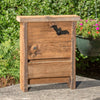 Handcrafted wooden bat house featuring a deep grain texture and natural finish, designed for outdoor garden use, Amish made and part of Farm, Garden & Tool and Pest Control collections.