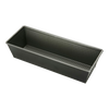 Long heavy gauge steel loaf pan with textured nonstick coating and tapered sides, designed for baking bread and meatloaf, ideal for Kitchen & Food and Baking Supplies collections.