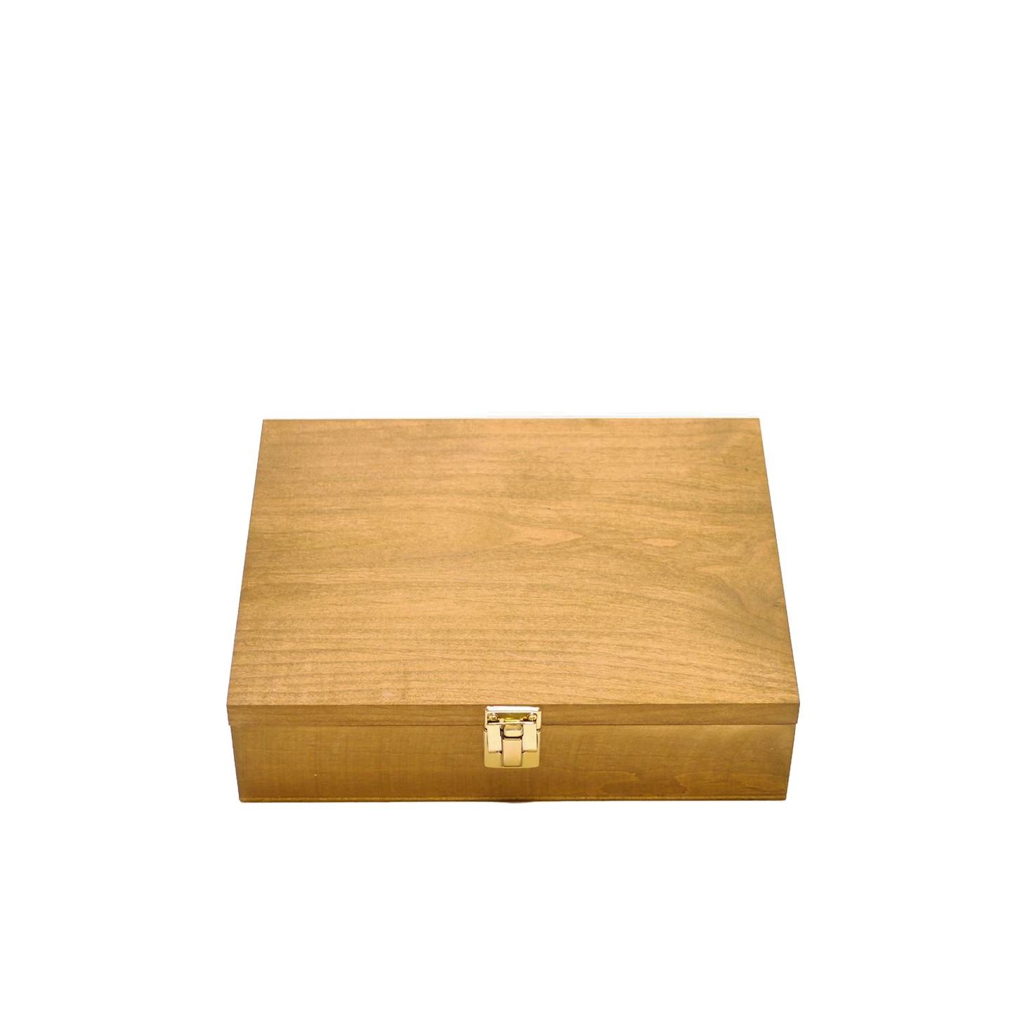 Handcrafted hardwood storage case with brass latch, made in USA, designed for organizing grain mill parts, ideal for Kitchen & Food, Grain Mills, Best Sellers, and Bread Making Supplies collections.