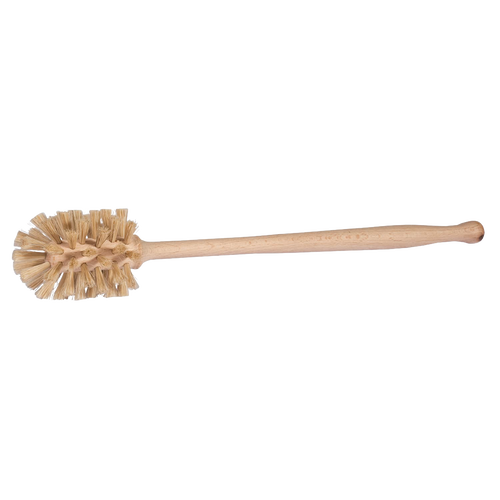 Handcrafted bottle brush with soft horsehair bristles and untreated beechwood handle, designed for gentle, thorough cleaning, featured in Home & Decor and Best Sellers collections.