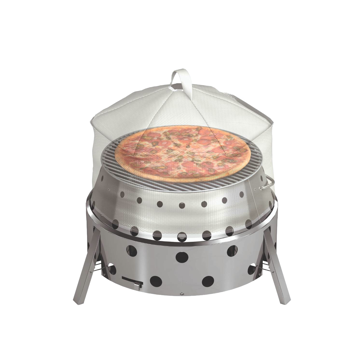 Heat-resistant convection lid designed for use with Atago and Dutch ovens to bake pizza or smoke foods, featured in Farm, Garden & Tool, Camping, Best Sellers, and Promo Eligible collections.