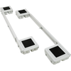 Adjustable steel appliance rollers with black non-slip pads, designed to fit various appliance widths and support heavy household items, ideal for Home & Decor and Appliances collections.