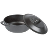 Handcrafted cast iron Dutch oven with a fitted lid, designed for durable heat retention and slow-cooked meals, ideal for Kitchen & Food, Cookware, Cast Iron, USA Made, Best Sellers, Promo Eligible collections.