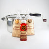 Handcrafted Amish made stovetop popcorn popper set including stainless steel pot with crank, two bags of popcorn kernels, and bottle of buttery canola oil, ideal for Kitchen & Food, Snacks and Sweets, Popcorn, and Best Sellers collections.