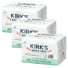 Three-pack of American made castile soap bars with soothing aloe vera and gentle coconut oil formula, ideal for Health & Wellness and Grooming and Personal Hygiene collections.