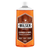 Clear plastic bottle filled with amber-colored liquid labeled as a leather and vinyl cleaner and conditioner made in USA, ideal for Home & Decor, Household Cleaning, and Best Sellers collections.