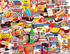Colorful 1000-piece jigsaw puzzle collage of nostalgic childhood snacks and treats, handcrafted in the USA, perfect for family fun in Toys, Books & Games and Best Sellers collections.