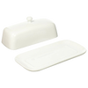 Simple white porcelain two-piece butter dish with knob, handcrafted and oven, microwave, and dishwasher safe, perfect for Kitchen & Food, Specialty Equipment, Making Butter, Storage and Serving, Best Sellers, and Promo Eligible collections.