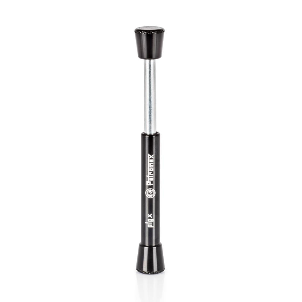 Portable fire plunger with black casing and metal rod, designed for reliable firestarting in camping, emergency supplies, and farm, garden, and tool collections.