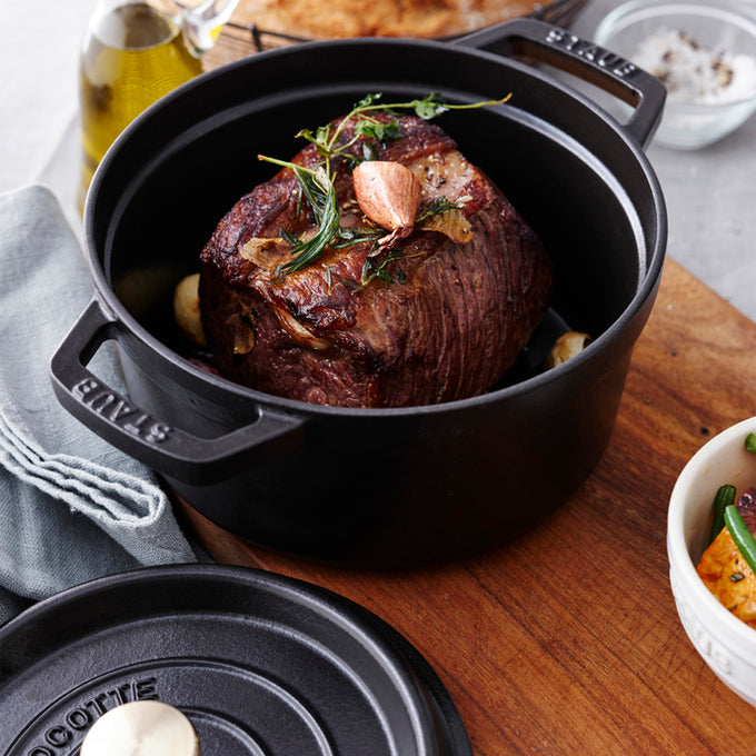 STAUB Round Cast Iron Dutch Oven – 4 Qt