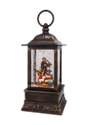 Handcrafted antique-style glitter lantern featuring a nativity scene with the Holy Family and lambs inside, softly illuminated and shimmering for Home & Decor, Holiday Decor, Best Sellers, and Promo Eligible collections.