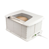 Compact white folding bread proofer and slow cooker with digital temperature display, transparent lid showing dough inside, designed for Kitchen & Food and Baking Supplies collections.