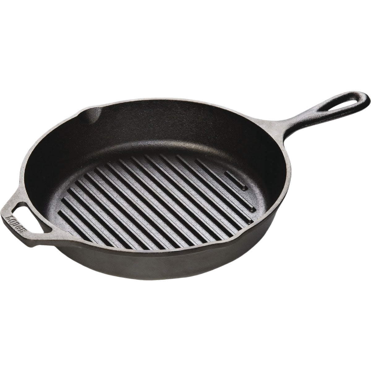 Handcrafted cast iron grill pan with raised ribs and assist handle, pre-seasoned with natural vegetable oil, crafted in USA for Kitchen & Food, Cookware, Cast Iron, and Best Sellers collections.