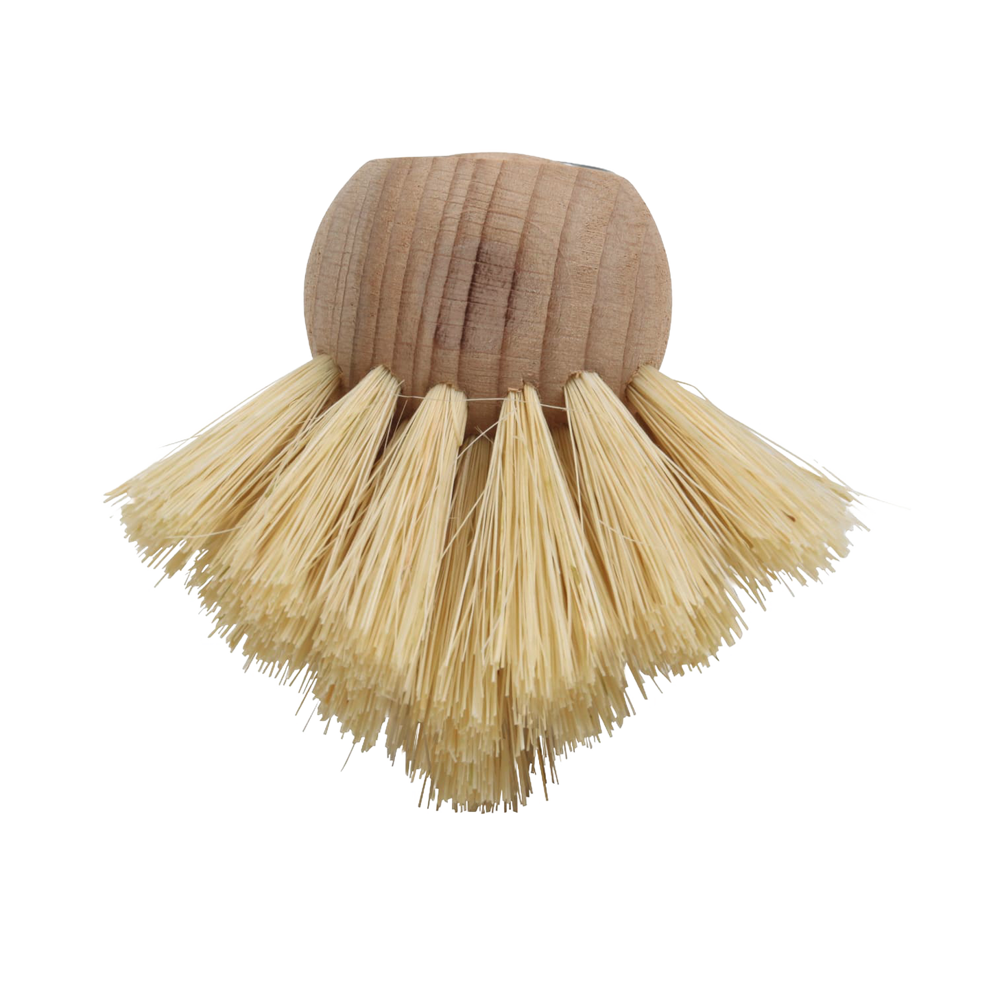 Handcrafted scrubber head with pointed wooden block and extra-hard tampico bristles, designed for detailed cleaning in tubs and showers, featured in Home & Decor and Household Cleaning collections.