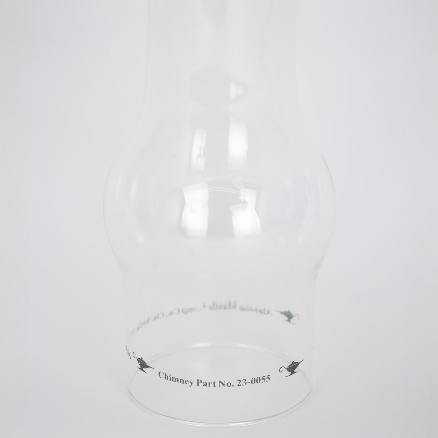 Clear glass heelless chimney designed for the Aladdin Deluxe Brass Hanging Lamp, made for Lamps & Lighting, Parts and Accessories, Chimneys and Globes, and Best Sellers collections.