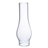 Clear glass oil lamp chimney with 1-1/2 inch base diameter and 6 inch height featuring a 2-1/4 inch bulge, designed for lamps and lighting, parts and accessories, chimneys and globes, best sellers, and promo eligible collections.