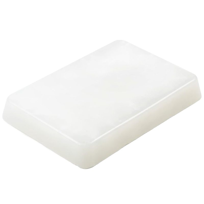 Rectangular white block of firm molding wax designed for candlemaking, ideal for creating detailed free-standing candles, featured in Lamps & Lighting and Candlemaking Supplies collections.