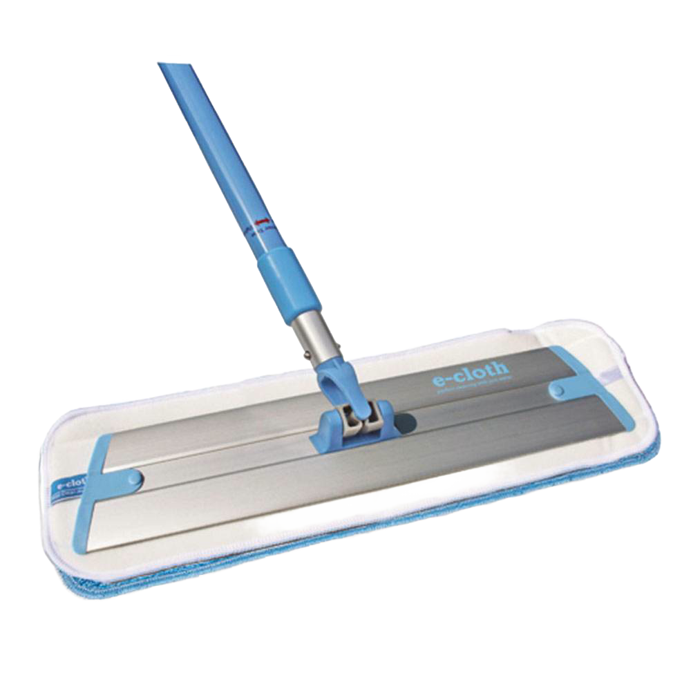 Telescopic floor mop with a microfiber pad and blue handle, designed for deep cleaning hard floors, featured in Home & Decor, Household Cleaning, and Best Sellers collections.