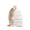 Natural fabric drawstring bag showcasing handcrafted bread pudding mix with cooking instructions and nutrition details, perfect for Kitchen & Food, Pantry, Dry Goods and Mixes, Best Sellers, Promo Eligible collections.