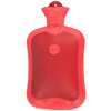 Classic red rubber hot water bottle featuring extra-fine ribbing for gentle heat and burn prevention, crafted for Health & Wellness, Health Remedies, Best Sellers, and Promo Eligible collections.