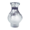 Elegant handcrafted glass chimney with embossed feather pattern, designed to fit #2 and #3 burners, perfect for Lamps & Lighting, Parts and Accessories, and Chimneys and Globes collections.