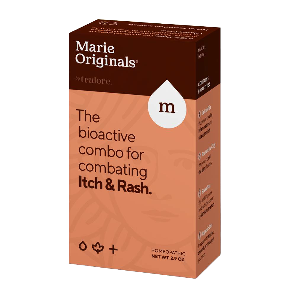 Package of homeopathic itch and rash relief supplement with a natural bioactive formula, featured in Health & Wellness and Grooming and Personal Hygiene collections.