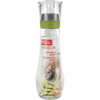 Clear glass oil spray bottle with an integrated pump top and removable lid, designed for precise oil application in cooking, part of Kitchen & Food and Cookware collections.
