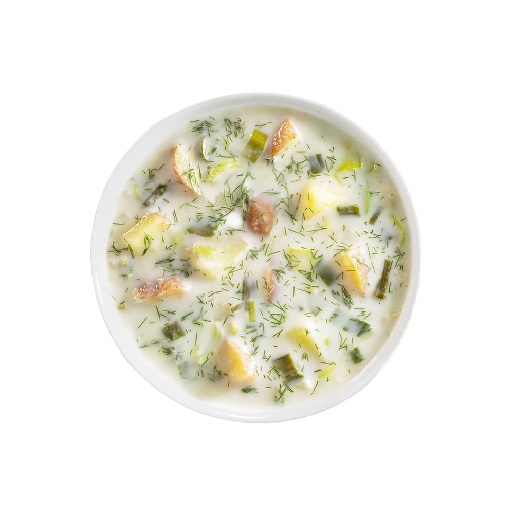 Creamy homemade soup bowl featuring tender chunks of potatoes and fresh herbs, crafted with natural gluten-free ingredients; part of Kitchen & Food, Pantry, Soups, Best Sellers, and Promo Eligible collections.